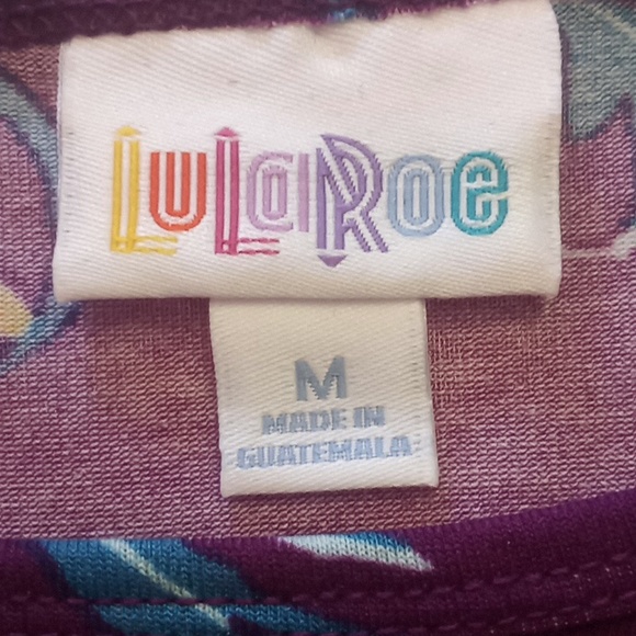 LulaRoe Purple Floral Irma Printed Top-#0215 - Picture 12 of 12